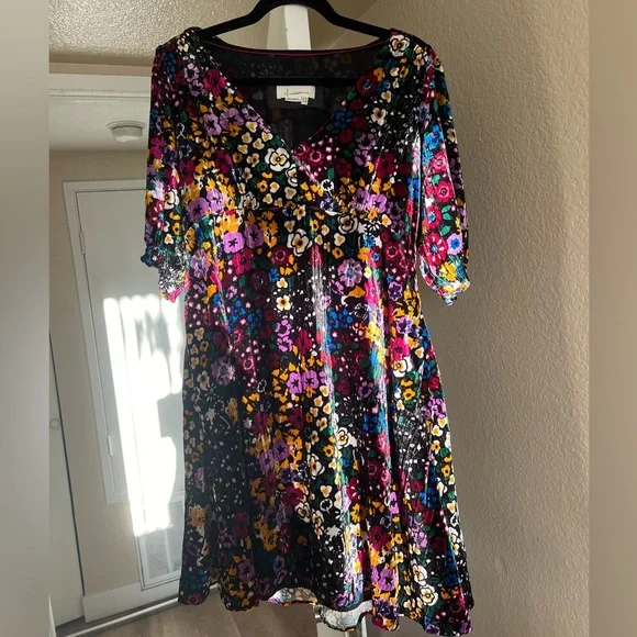 Anthropologie Francis Floral Velvet dress, NWOT - Picture 5 of 7